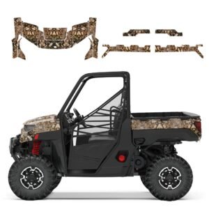 CAMO WRAPS GRAPHICS KIT (LIGHT GREEN LEAVES) FOR POLARIS RANGER XP 1000/ CREW
